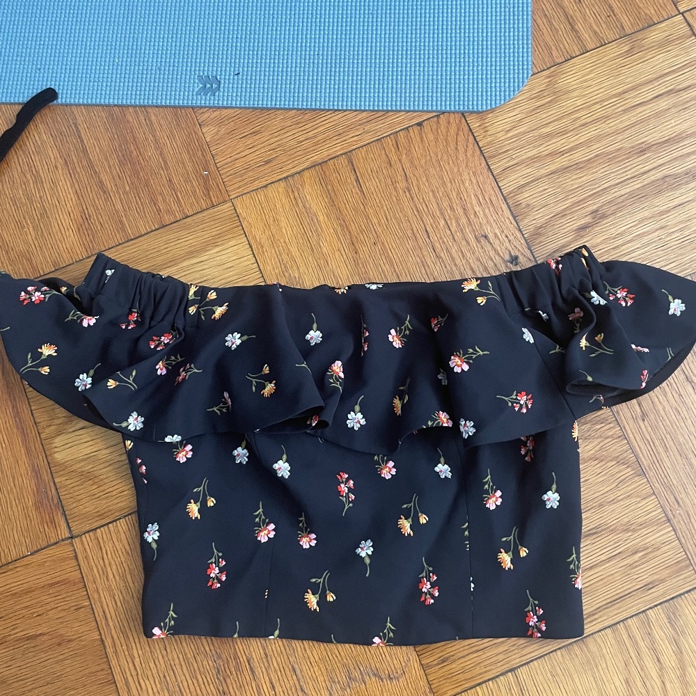 Rebecca Taylor Off Shoulder Floral top